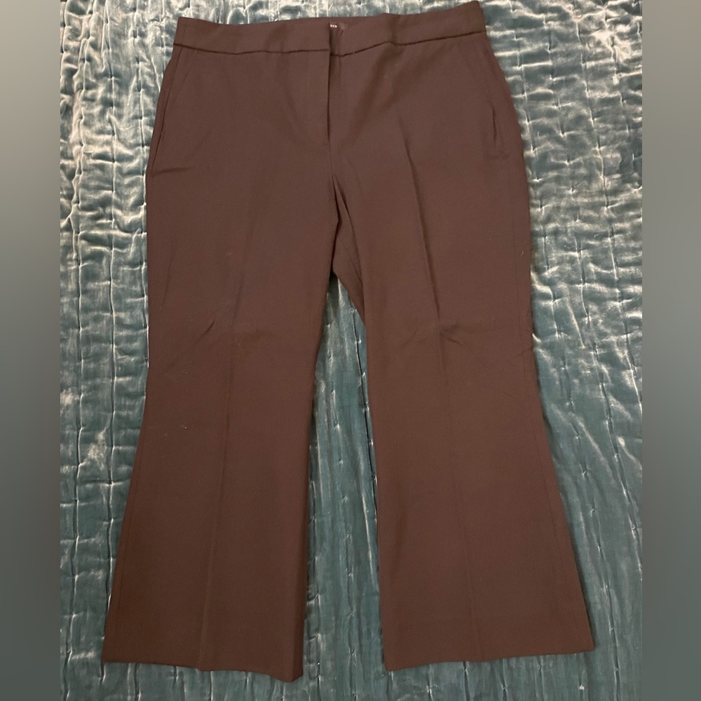 Black hayden kick out crop pant.